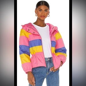LoveShackFancy Modena Jacket in Enchanted Rainbow Coat Women’s Size X-Large